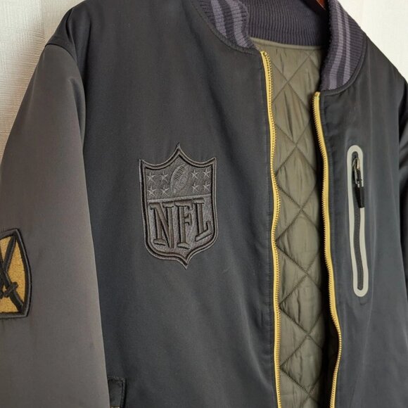 NIKE NFL BB51 BILL BOWERMAN Mens Large Bomber Jacket Reversible Sample Rare - Picture 7 of 11